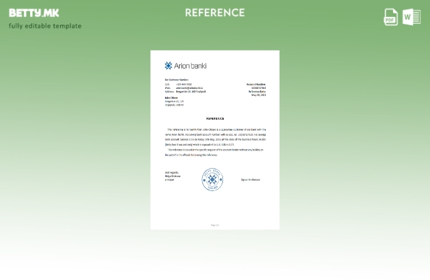 Референтен шаблон за модерен стил Исланд Арион банка